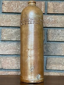 Hulstkamp Zoon & Molyn Gin Bottle Rotterdam Stoneware Salt Glazed Jug Clay - Picture 1 of 16