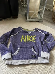 Nike Girls Sweatshirt Hoodie Size L Youth Purple - Picture 1 of 7