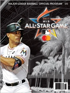 2017 ALL STAR GAME PLAYER PROGRAM MLB MARLINS STANTON OFFICIAL W/ ASG LINE-UPS - Picture 1 of 1