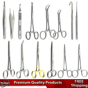 Surgical Veterinary Bitch Spay Neuter Kit Instrument Locking Forceps & Scissors - Picture 1 of 15