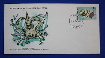 Maldives (763) 1978 Crabs & Lobsters - Huenia Proteus WWF FDC - Image 1 of 2