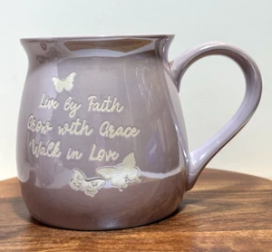 Live by Faith Grow with Grace Walk in Love Religious Ceramic Coffee Tea Mug Gift - Picture 1 of 6