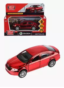 Skoda Octavia modellino in metallo pressofuso scala auto giocattolo da collezione rosso cromato 1/36 - Foto 1 di 10