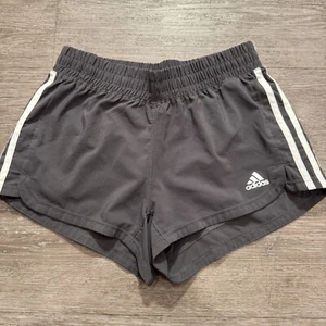 Adidas Shorts Women XS Gray Primegreen Elastic Waist Running Trefoil Outdoor - Picture 1 of 7