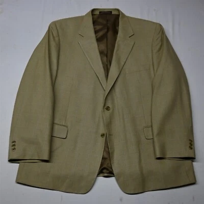 Petrocelli 50R Windowpane Silk Wool Mens Blazer Sport Coat Jacket - Image 1 of 4
