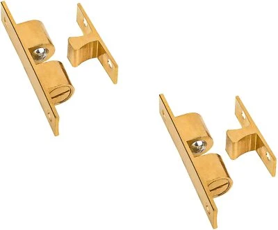 2x Kugelschnäpper zum Schrauben Doppel Möbelschnäpper Schrankverschluss Messing - Bild 1 von 4