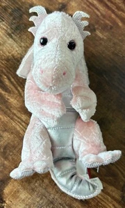 Douglas Cuddle Toys Lil' Handful Baby Pink Silver Dragon Sparkle Plush #4418 Stu - Picture 1 of 8
