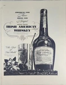 1937 William Jameson Irish American Whiskey Vintage Ad American for flavor - Picture 1 of 1