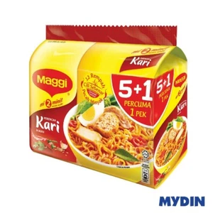 Maggi Instant Noodles Curry (5 + 1 Packs x 79g) - Picture 1 of 3
