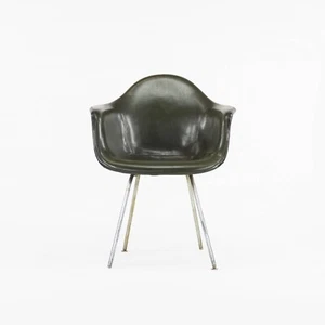 1959 Herman Miller Eames DAX Fiberglass Arm Shell Chair w Green Removable Pad  - Picture 1 of 12