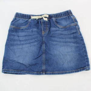 OshKosh B'gosh Girls' Size 14 Blue Denim Jean Skirt with Glitter Bow Accent - Picture 1 of 5
