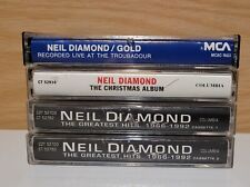 Neil Diamond Lot of 4 different Cassette Tapes- Greatest Hits/Christmas/Gold