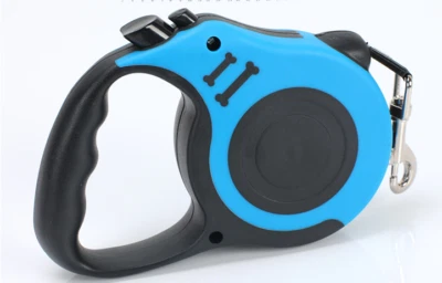 Correa retráctil de 16 pies para perros cachorros gatos bloqueo automático cuerda flexible azul de seguridad Foto 1 de 4