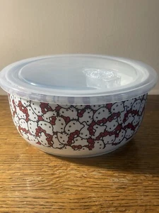 Hello Kitty Ceramic Food Storage With Lid NEW - Picture 1 of 6