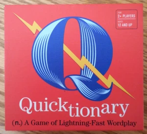 NEW Chronicle Books "Quicktionary" Game of Lightning Fast Wordplay   Ages 12+ - Imagen 1 de 4