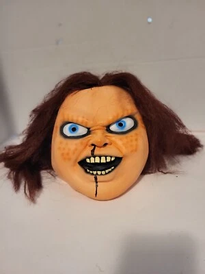 Childs Play Chuckie Chucky Doll Scary Halloween Latex Mask With Red Hair Creepy - Image 1 of 4