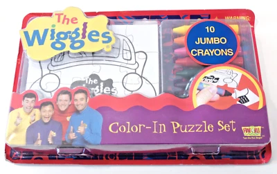 The Wiggles Color in Puzzles with 10 Jumbo Crayons Set - New - Image 1 of 4