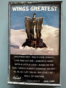 CASSETTE: WINGS - GREATEST / CAPITOL RECORDS / 1978 - Picture 1 of 4