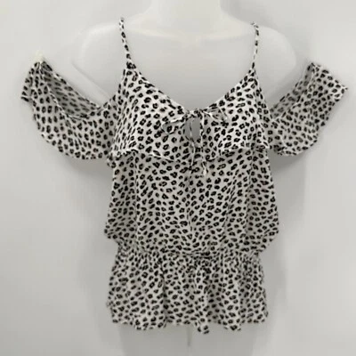 Camiseta sin mangas de gasa con estampado de leopardo mediano de fibra moral para mujer y niño Foto 1 de 4
