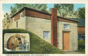 EAST CANTERBURY, NEW HAMPSHIRE - PUMPING STATION THE SHAKERS - OLD POSTCARD VIEW - Picture 1 of 2
