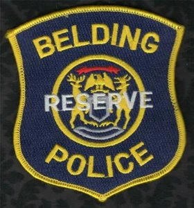 😎😎 Belding Michigan Police Shoulder Patch  Reserve - Picture 1 of 2