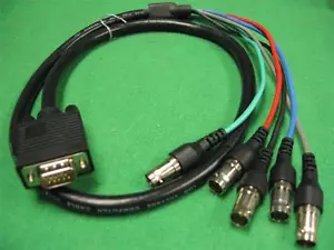CONNETTORE CAVO ASSY 3' HD15 maschio a 5 BNC femmina BREAKOUT BTX YV-EZVGA3 - Foto 1 di 1