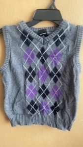 YOUTH GEORGE SIZE 10 GRAY SLEEVELESS SWEATER - Picture 1 of 4