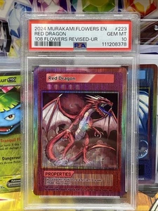 2024 Murakami 108 FLORES CARTAS REVISADAS 223 DRAGÓN ROJO GRADO UR - Imagen 1 de 11