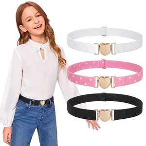 3 Pack Elastic Belts for Toddler Kids Adjustable Boys Girls Teens Stretch Bel... - Picture 1 of 7
