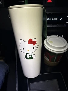 STARBUCKS HELLO KITTY 26 Oz WHITE TUMBLER NEW - Picture 1 of 2