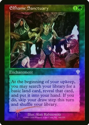 Magic the Gathering ELFHAME SANCTURY #184/350 Invasion Green Foil Uncommon NM - Image 1 of 2