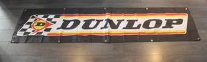 Dunlop Reifen Banner Flagge groß 2 x 8 Fuß Reifen Geschäft Rennen Garage Mechaniker - Bild 1 von 4