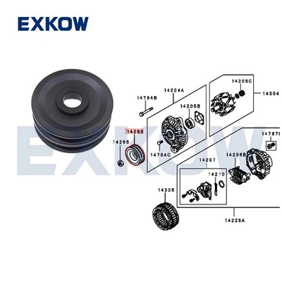 Alternator Pulley For Mitsubishi Challenger L200 Pajero K97W KH8W V26W ME753006 - Image 1 of 4