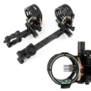 CompoundBow Sight 5 Pin 019" Micro Adjustable 4X 6X 8X Lens Archery Hunting R/LH - Picture 1 of 17