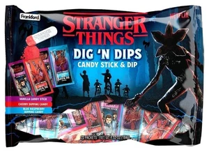6.52oz/22ct FRANKFORD Candy STRANGER THINGS Big n' Dips Candy Sticks HALLOWEEN - Picture 1 of 5