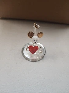 Glass Baron Mouse Red Heart I Love You Handcrafted Figurine - Picture 1 of 4