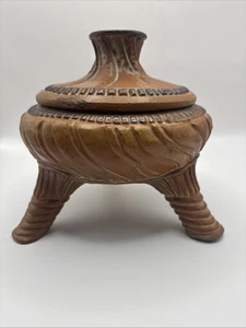 Art Studio Pottery Vessel With Lid - Picture 1 of 11