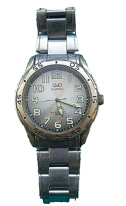 Man Wrist Watch Q&Q Quartz by Citizen Analog Water Resist 5 bar Stainless Steel - Picture 1 of 11