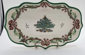 Spode 65th Anniversary Candy Dish Christmas Tree Ogee Shape #84/A3 Vintage 2003 - Picture 1 of 5
