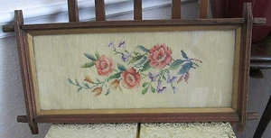 120 Year Old Antique Needlepoint In Antique Frame (Needs To Be Restretched) - Picture 1 of 6