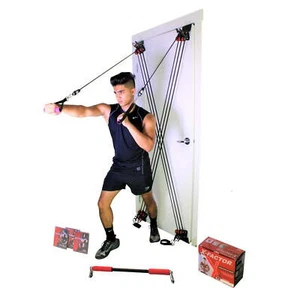 X Factor Door Gym Full Body Workout System with DVD, Chart, Straight Bar - Picture 1 of 10