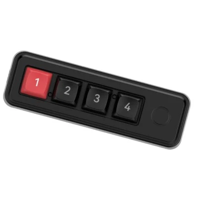 4 Key Mechanical Gaming Keyboard with Customizable Macros and Double USB C Port - Image 1 of 4