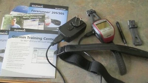 GARMIN FORERUNNER 305 WITH HEART RATE GPS ENABLED TRAINER ACTIVITY WATCH - Picture 1 of 11