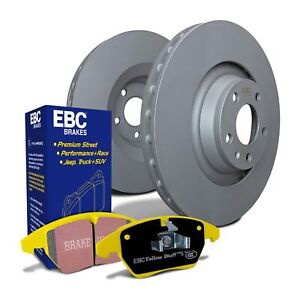 EBC Rear Brake Discs and Yellowstuff Pads Kit For Ford Fiesta Mk7 1.6 ST180