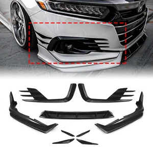 For 2022 Honda Accord Yofer 1 Set Front Spoiler + Air Vent Trim + Side Trim USS - Picture 1 of 11