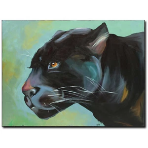 NOVAARTE Acryl Bild Gemälde Puma Abstrakte Malerei Katze Moderne Kunst ORIGINAL - Bild 1 von 7