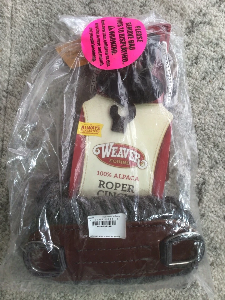 Weaver Equine 27-Strand 100% Alpaca Roper Cinch, Hand Woven *SEALED/LAST PIC* - Image 1 of 3