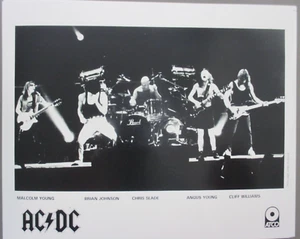 AC/DC promo photo 8 X 10 black & white glossy photo LIVE ! - Picture 1 of 1