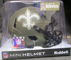 NEW ORLEANS SAINTS RIDDELL SALUTE TO SERVICE MINI HELMET NEW IN BOX - Picture 1 of 1