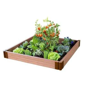 Frame It All Raised Garden Bed Kit 4'X4'X5.5" Classic Sienna Composite Brown - Picture 1 of 1